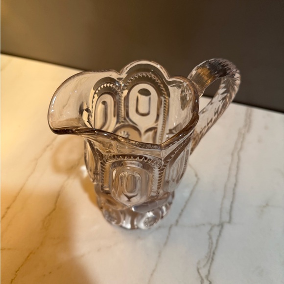 Vintage L.E. Smith Moon and Stars Pitcher and Small Bowl - Picture 6 of 15